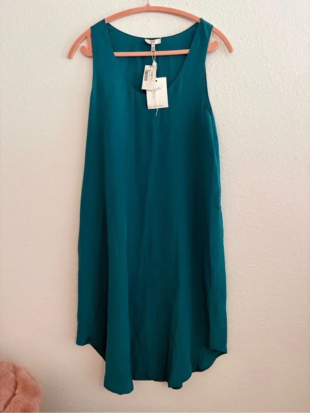 NWT Joie Teal 100% Silk Dress Small
